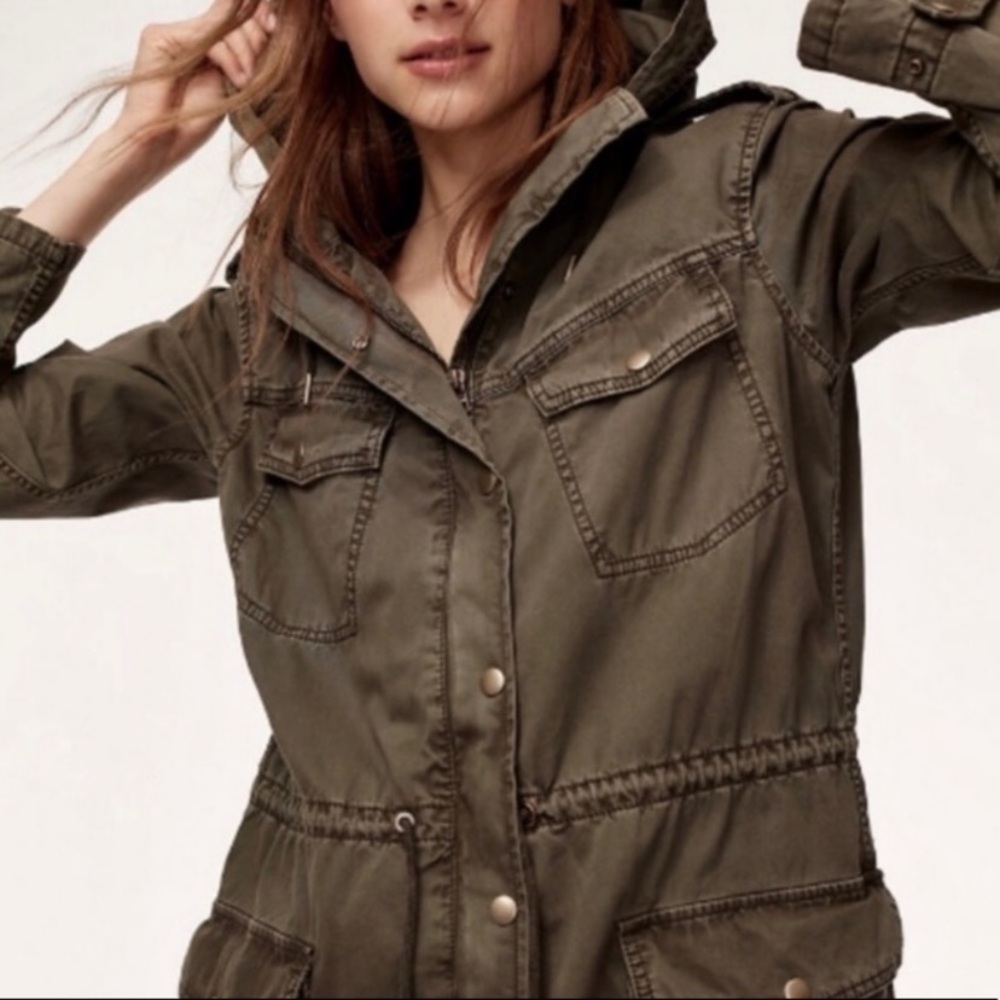 Aritzia Talula Trooper Military Hoodie Jacket sz S